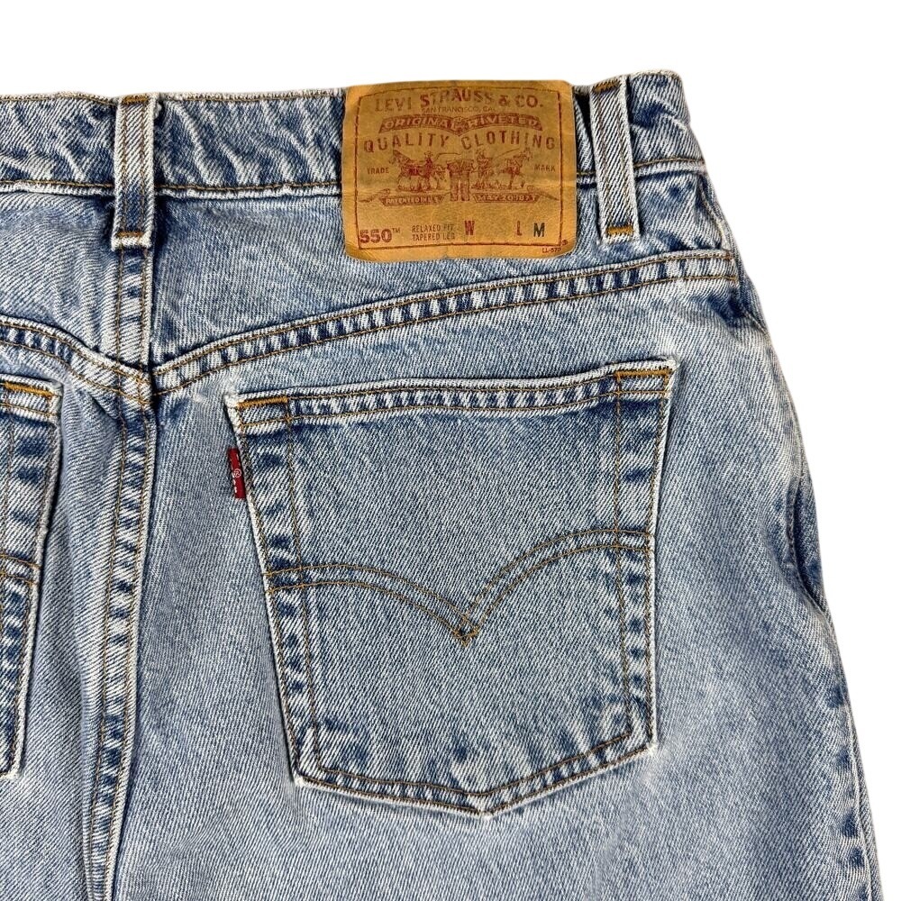 Vintage Levi's 550 Jeans Women's 14 Relaxed‎ Fit Tapered Leg 1998 Light Wash - Picture 6 of 12
